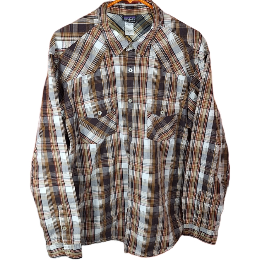 Patagonia mens vtg plaid shirt size XL